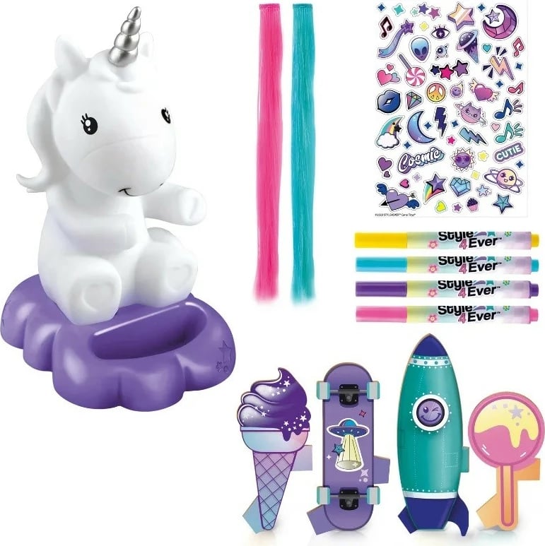 Set DIY dekorativ unikorn Epee Glowing Decorozes, EP60086, shumëngjyrësh