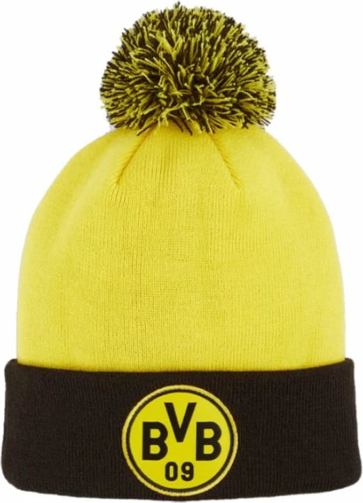 Kapelë Puma BVB për meshkuj dhe femra, e zezë dhe e verdhë