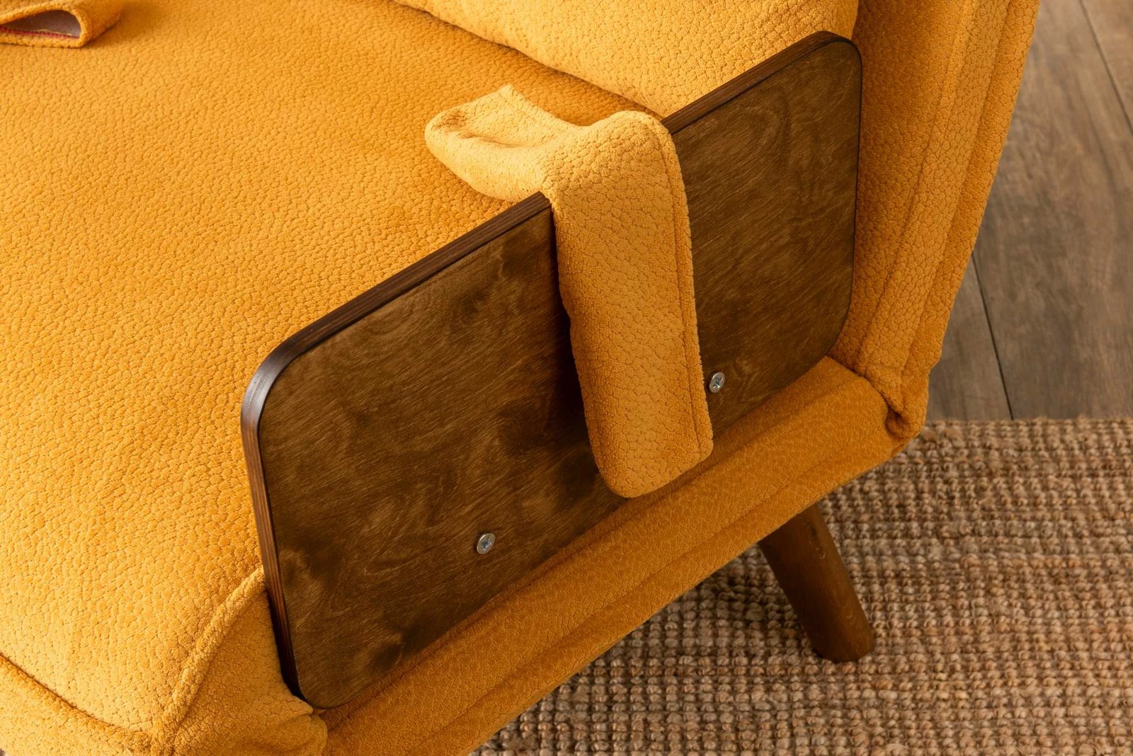 Krevate-karrige një vendës Cosmo, ngjyrë mustardë, Atelier del Sofa