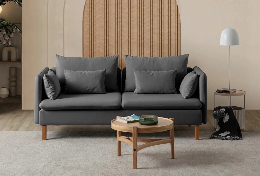 Divan treshe, ngjyrë antracit, Flexy, Atelier del Sofa