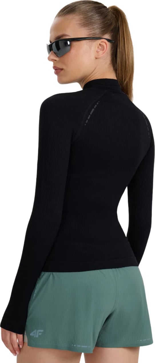 Maicë me mëngë të gjata për femra 4F, e zezë