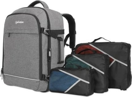 Çantë shpine MANHATTAN Rome deri 17.3 inç anthrazit