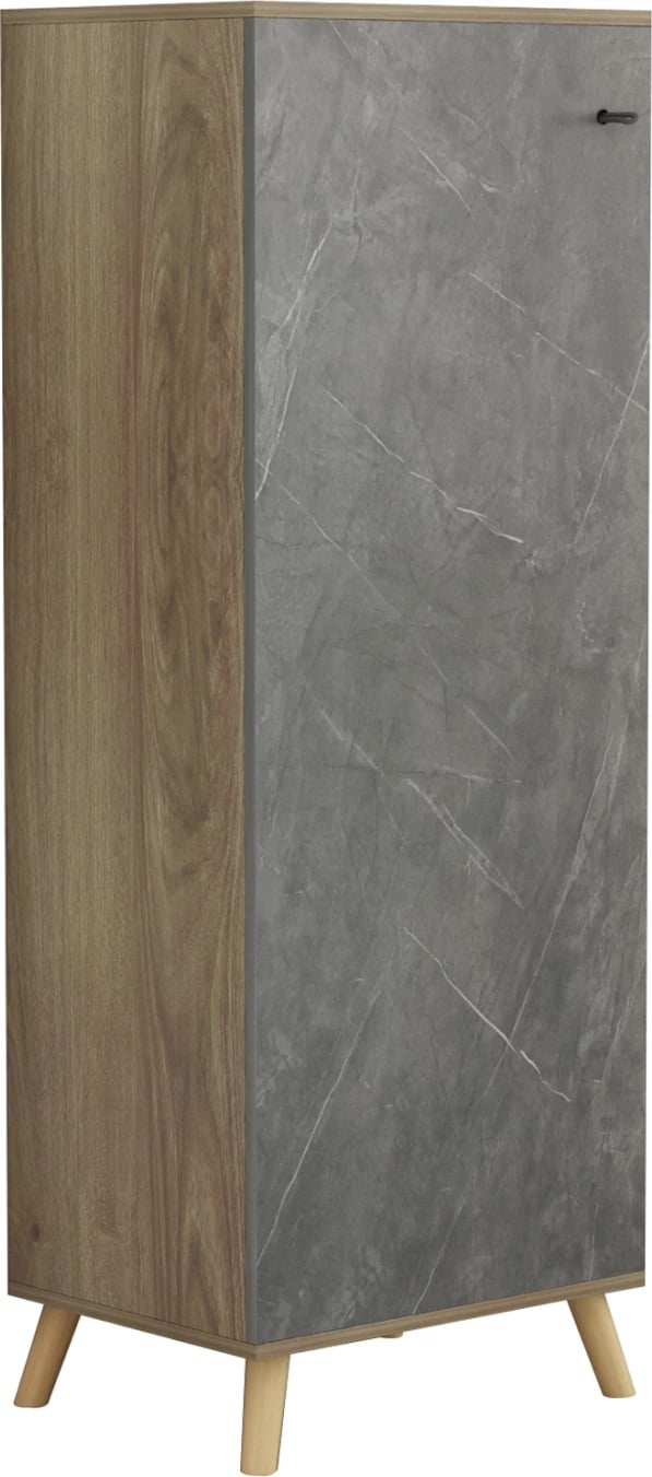 Dollap këpucësh ALVARO FH8954.14 melaminë, teksturë guri, 50x38x135 cm