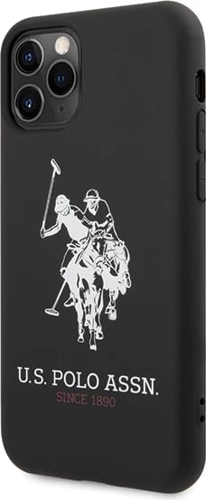 Mbështjellës U.S. Polo Assn. USHCN65SLHRBK për iPhone 11 Pro Max, silikon, i zi