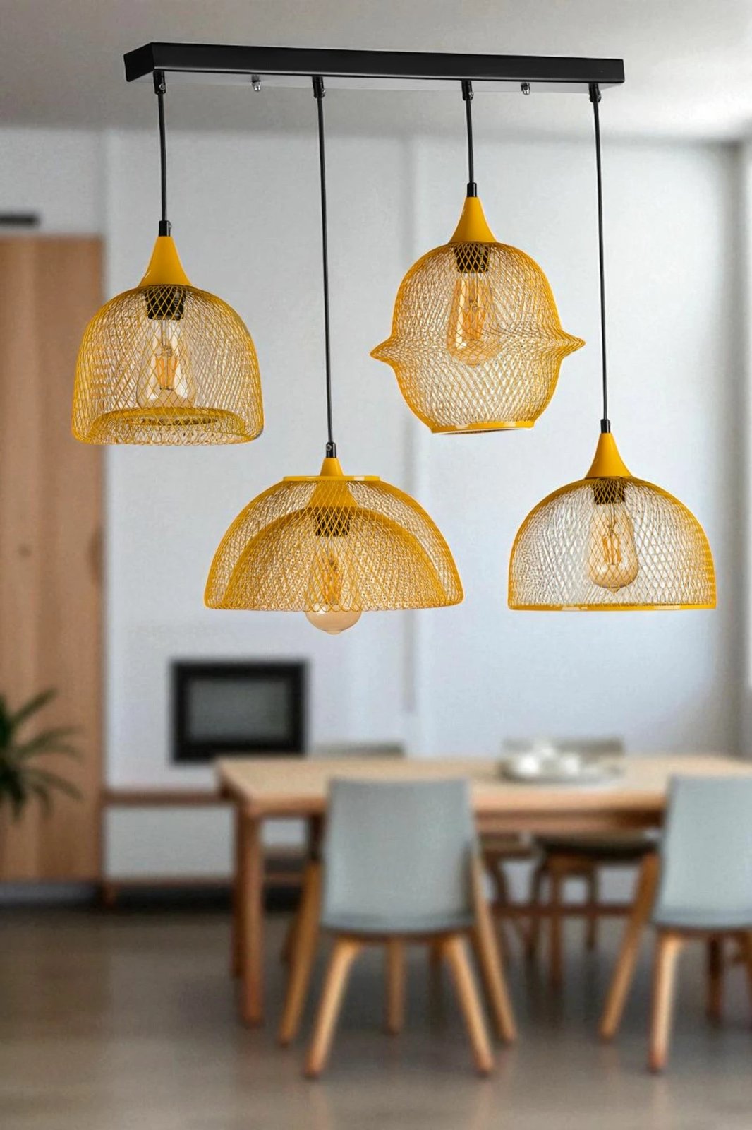 Llambadar Opviq, 9077-5, ngjyrë mustard dhe e zezë