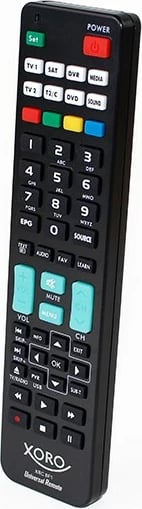 Telekomandë XORO XRC 8F1, RF Wireless, 8 pajisje, e zezë