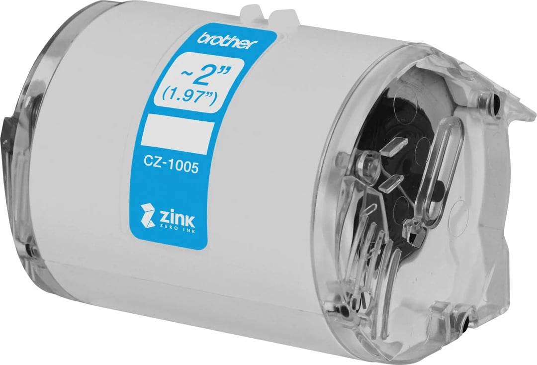 Rrotullë etiketa Brother CZ-1005, për VC-500W, 50 mm x 5 m, ZINK, e bardhë