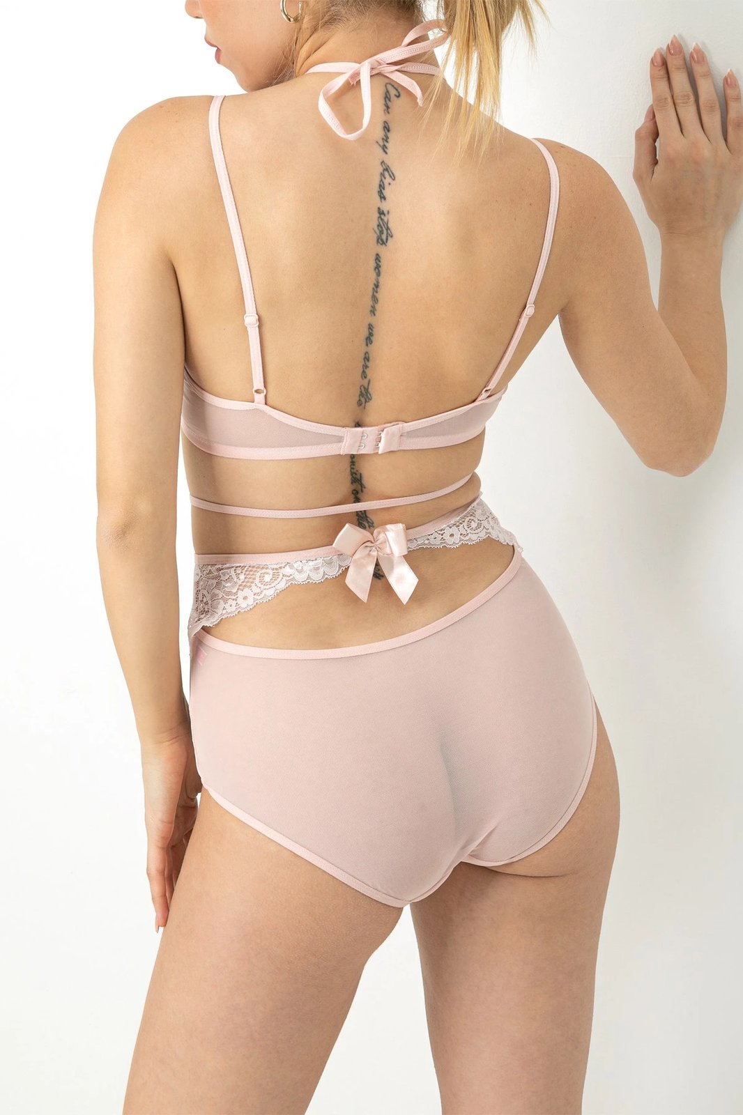 Bra dantelle rozë Jumeon, 148-007055009