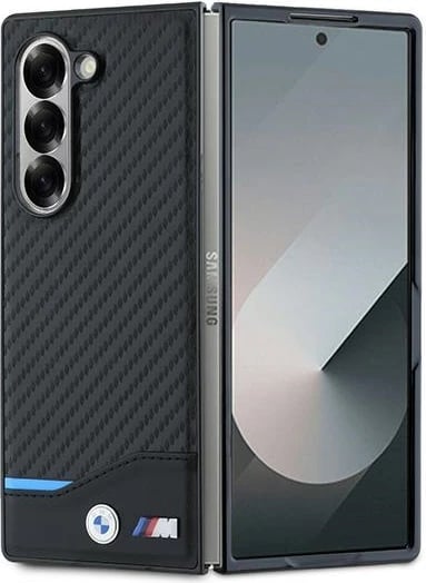 Mbështjellës BMW Magsafe Carbon për Samsung Galaxy Z Fold 6, i zi