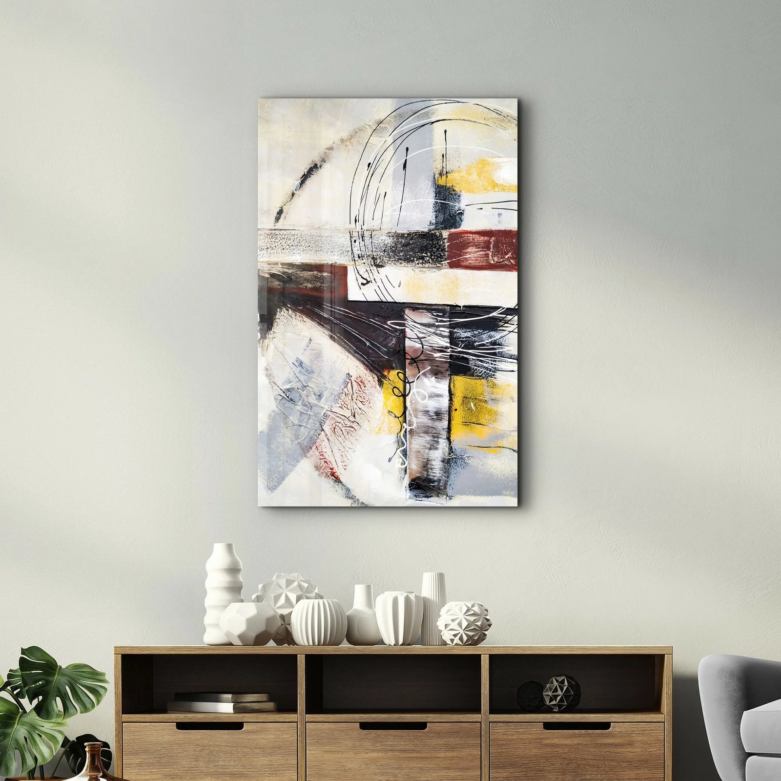 Pikturë dekorative prej xhami të temperuar, Wallity CAM-4080, 46x72cm