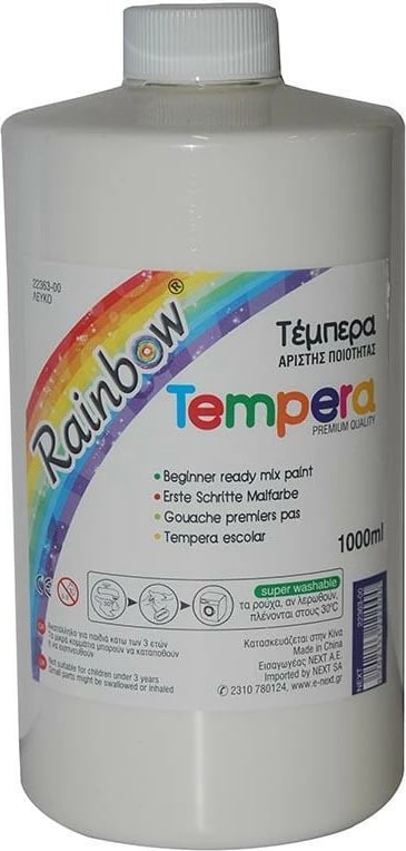 Ngjyrë tempera PHOENIX Rainbow, 1000ml, Bardhë