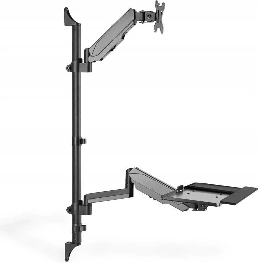 Krah muri për monitor, tastierë dhe kompjuter Digitus DA-90372, deri 32 inç, i zi