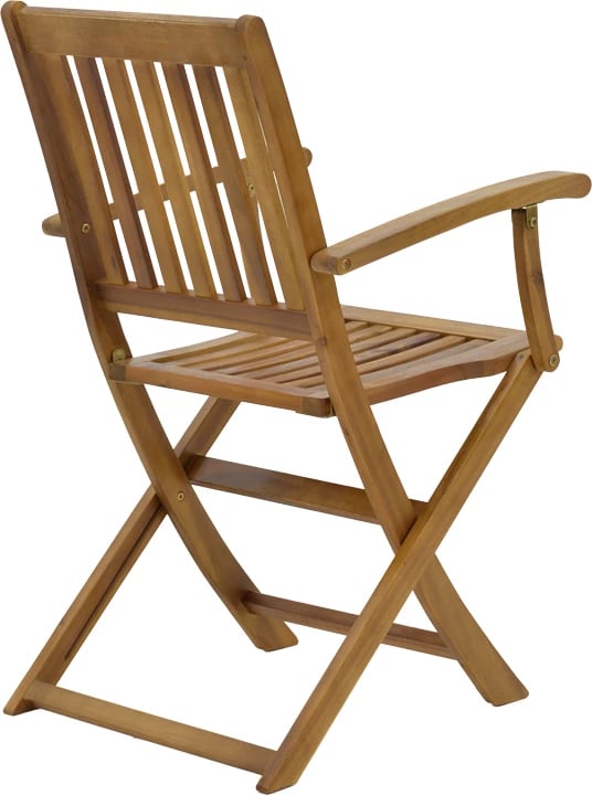 Set tavoline me karrige për terasë, dru akacie, Joter-Carpuva, 3 pjesë, D70x74cm