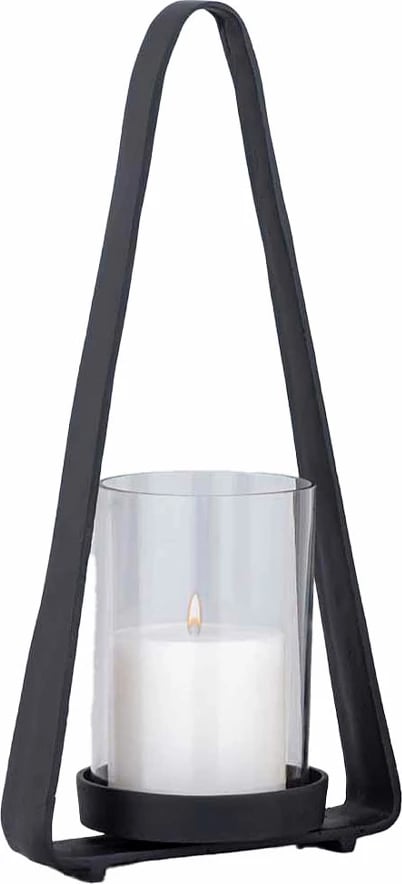 Qiri mbajtëse LUMINOUS, alumin i zi, xham, 49x14x23cm