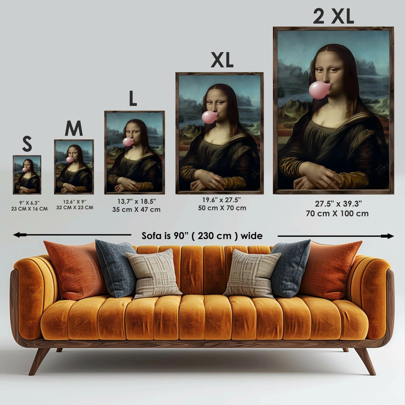 Pikturë dekorative me kornizë MDF, shumëngjyrëshe, Wallity GE025-L