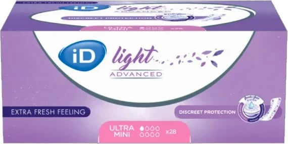 Pampersa për inkontinencë ultra mini ID, unisex, 28 copë Pampersa për inkontinencë ultra mini ID, unisex, 28 copë