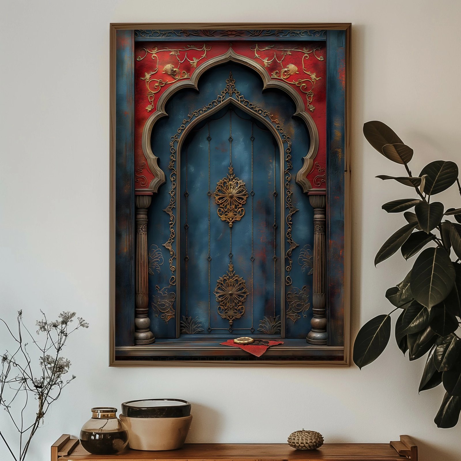 Pikturë dekorative me kornizë MDF, shumëngjyrëshe, Wallity, GE116-L