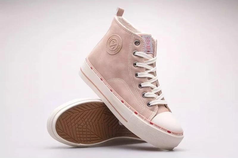Atlete për femra Cross Jeans, ngjyrë krem