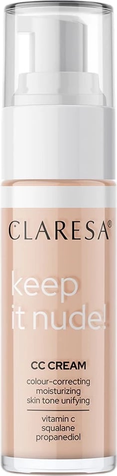 Fondatinë për femra Claresa Keep It Nude! Moisturizing Foundation Correcting Skin Tone 104 Nude, 33g