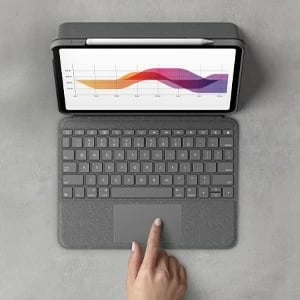 Tastierë me mbështjellës Logitech Slim Folio për iPad Air 10.9"/iPad Pro 11", Bluetooth, Oxford Grey