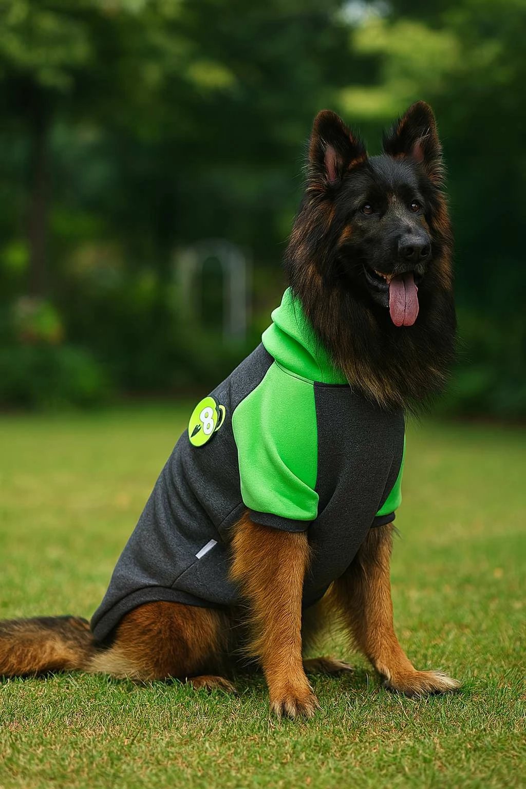 Bluzë me kapuç për qen, ngjyrë smoked, Paws & Whiskers, Applesweat