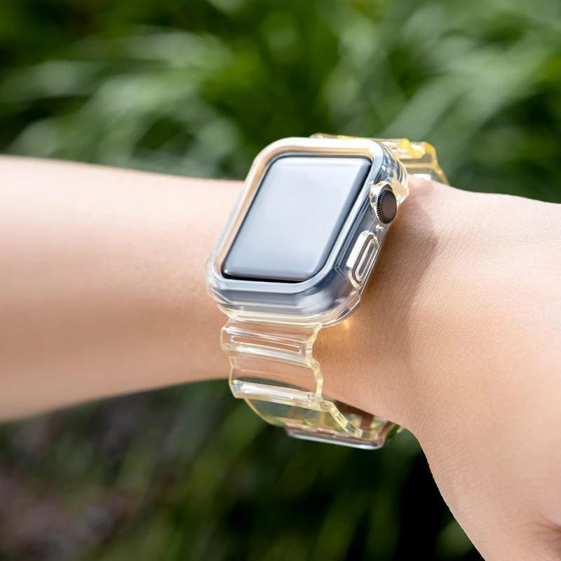 Rrip dhe mbështjellës Hurtel për Apple Watch 4/5/6/SE 40mm, TPU, e verdhë