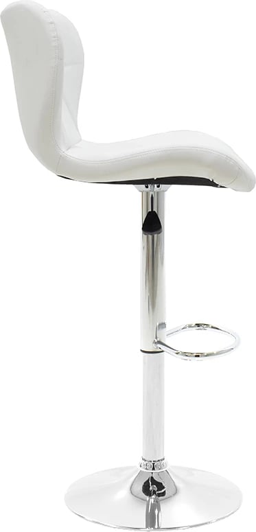 Karrige për bar Coozy pu, ngjyrë bardhë, kornizë kromi, set prej 2 copë