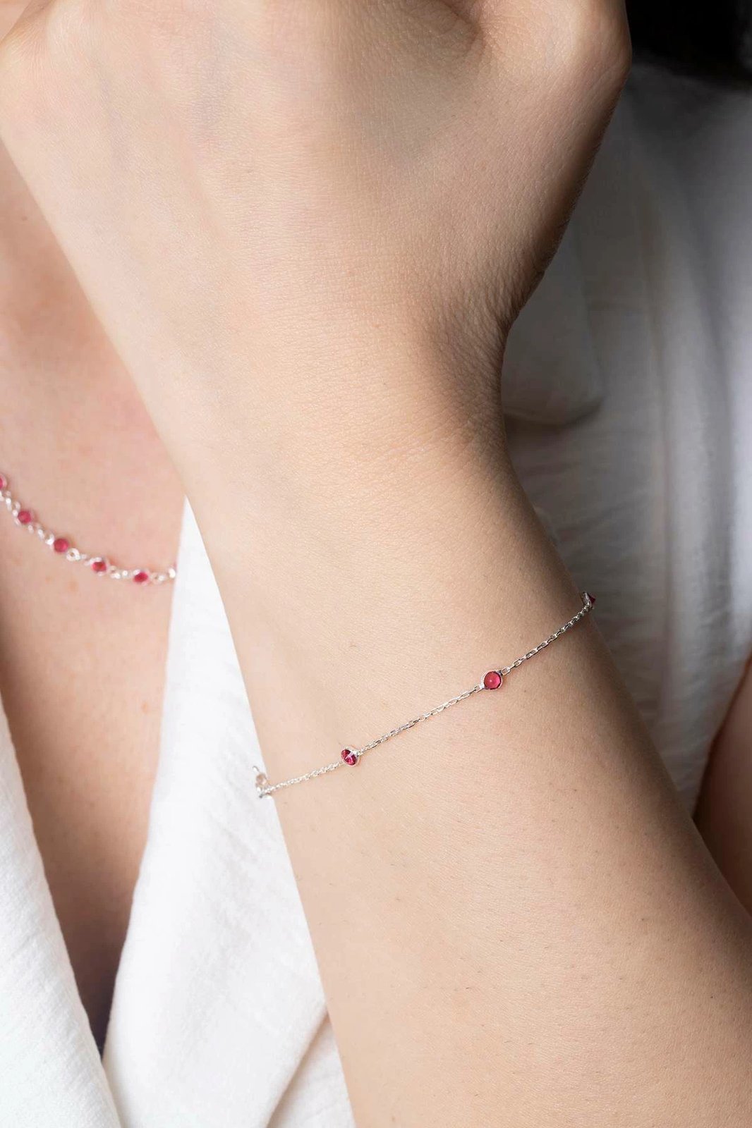 Set varëse dhe vathë argjendi, Jumeon, TFNY65230, ngjyrë e kuqe