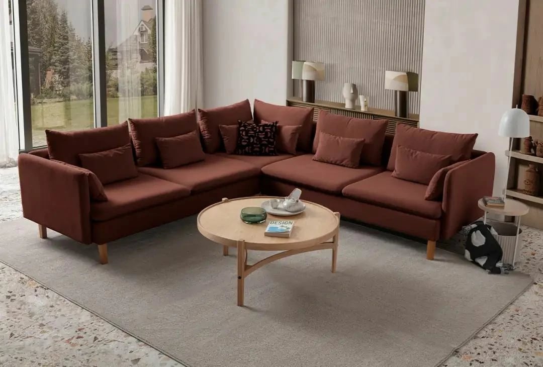 Këndare Flexy L, ngjyrë e kuqe tullë, Atelier del Sofa