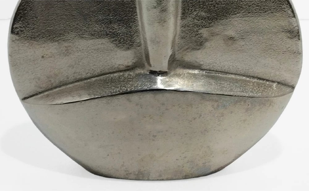 Vazo Kalia, alumin, ngjyrë nikel argjendi, 35x10x35 cm