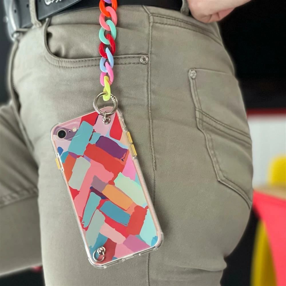 Mbështjellës Hurtel Color Chain Case për Samsung Galaxy A42 5G, me zinxhir shumëngjyrësh