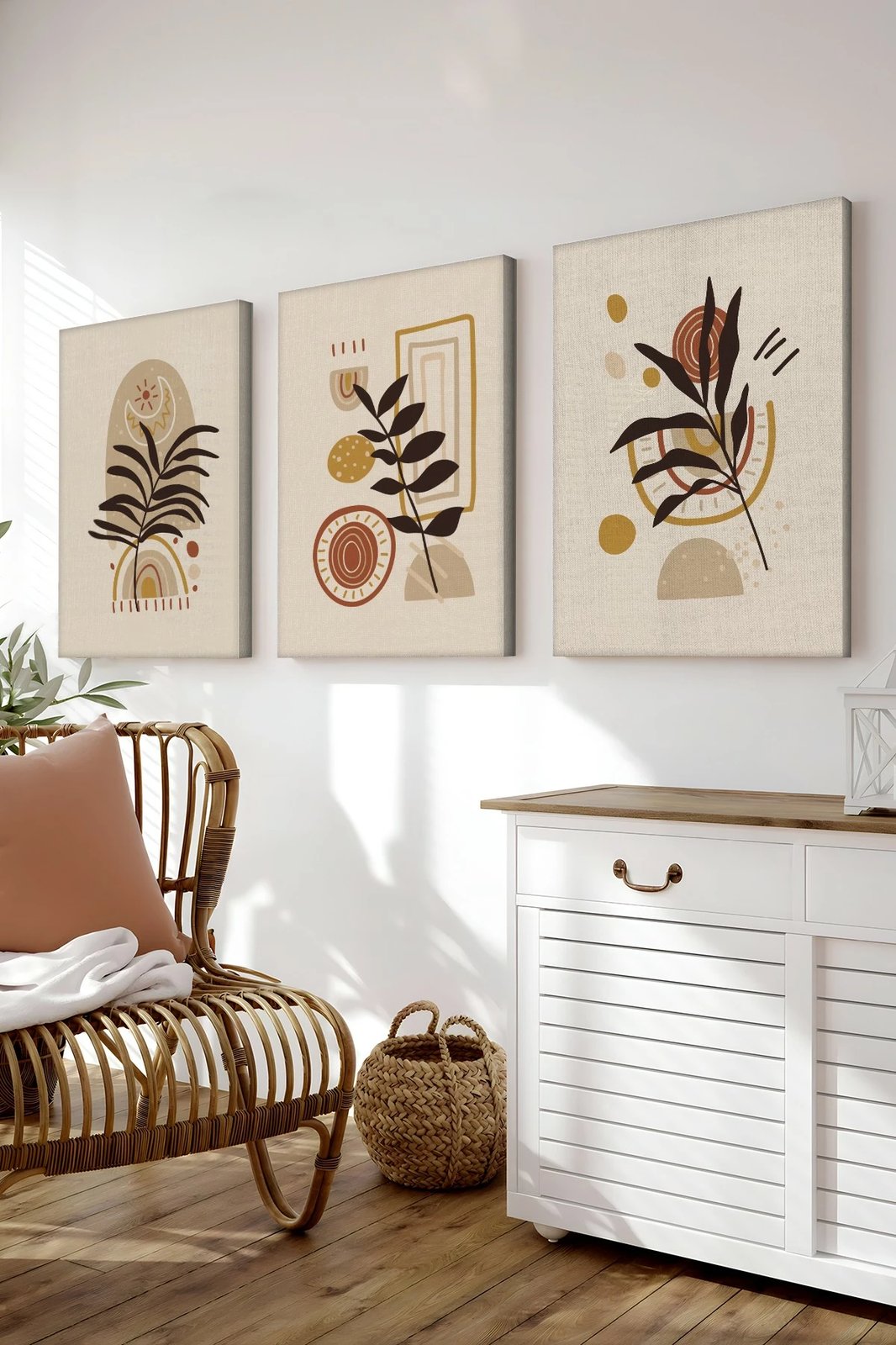 Pikturë dekorative në kanavacë (3 copë), Wallity, 3Cnvs13, 40x60cm