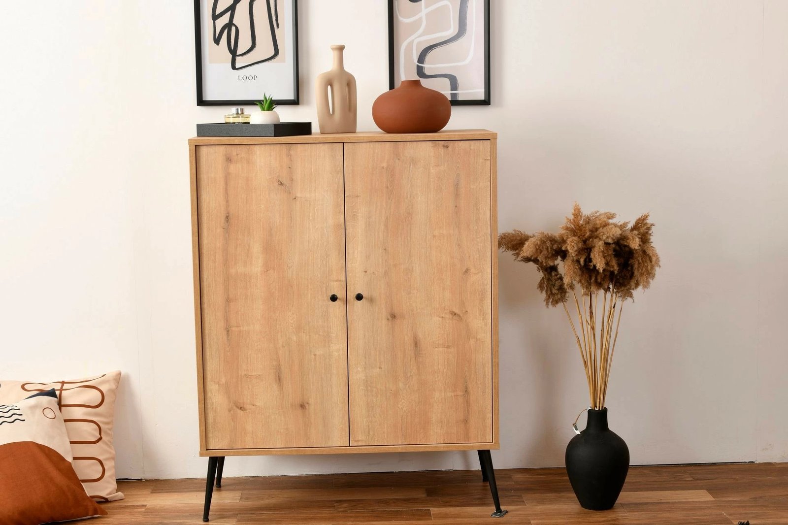 Komodë anësore Skye Decor, Calvin, ngjyrë lisi