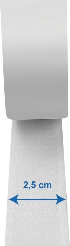 Shirit vetëngjitës grep-dhe-lupë për kabllo, LogiLink KAB0081, 5 m x 25 mm, i bardhë, set 2 rrotulla