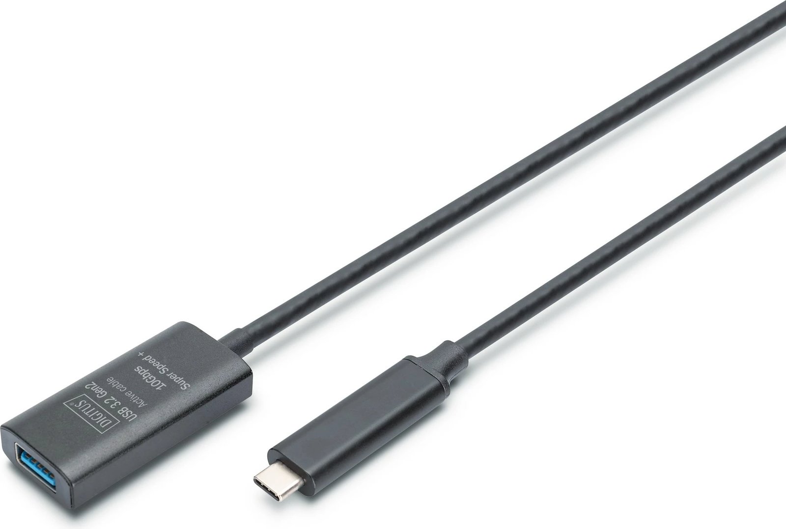 Kabllo zgjatues Digitus USB-C në USB-A 5m, USB 3.2 Gen 2, e zezë