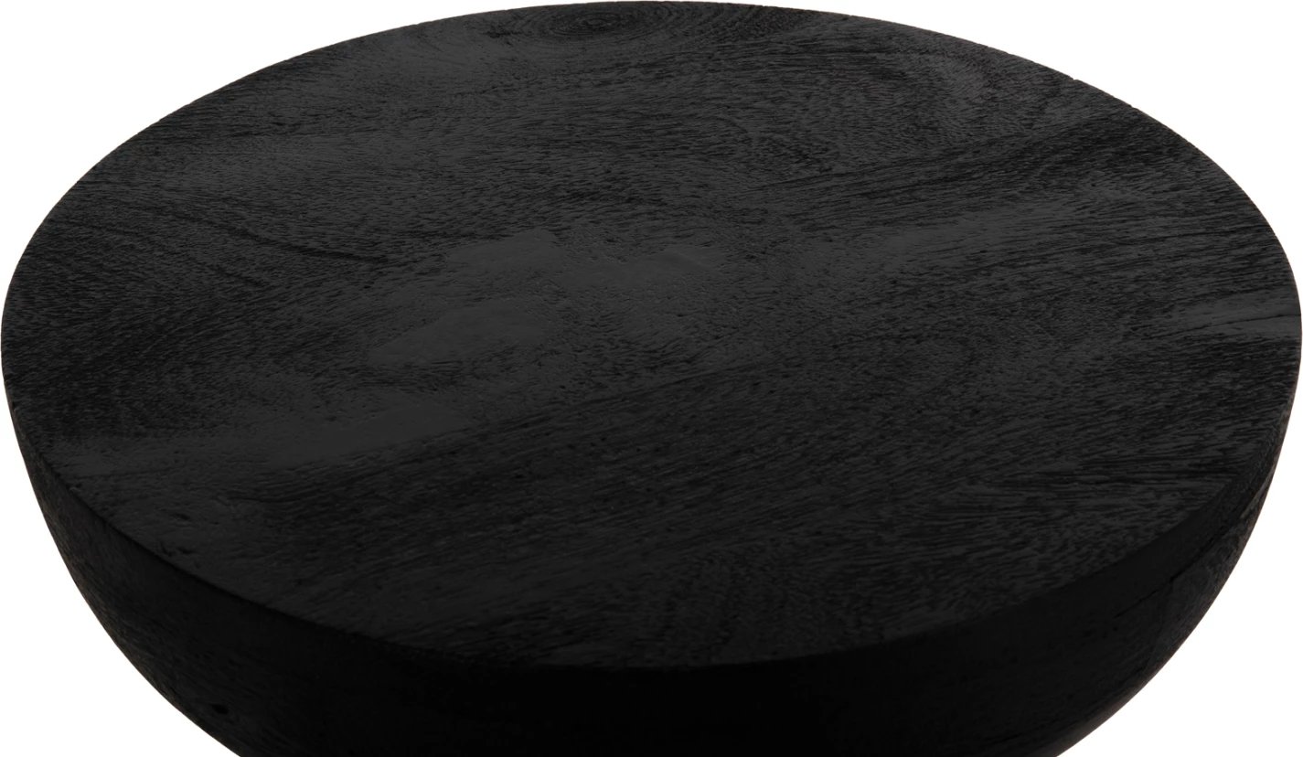 Karrige e rrumbullakët SCALLOP FH9702 dru mango i zi Φ35x45Hcm