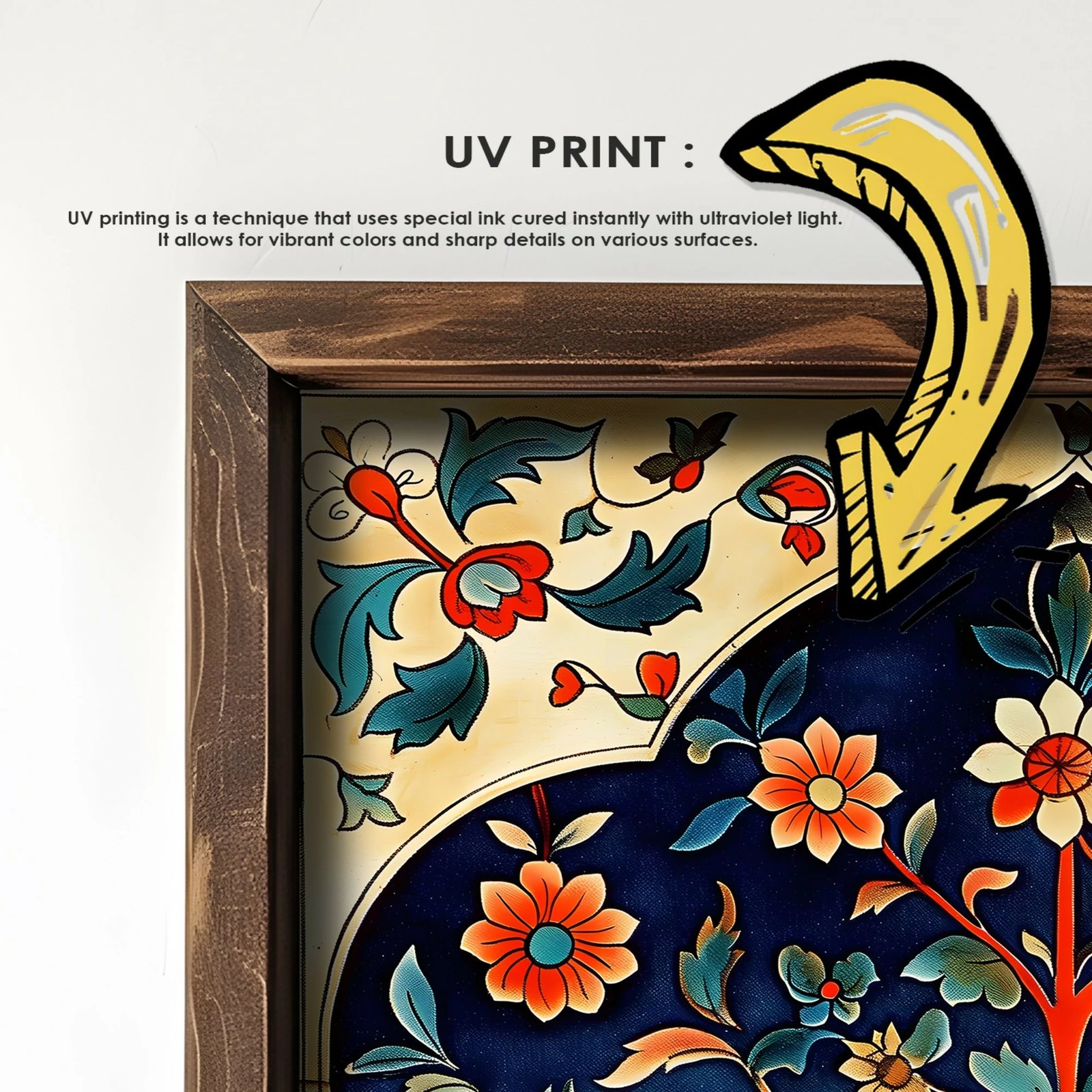 Pikturë dekorative me kornizë MDF, Wallity, GE124-L