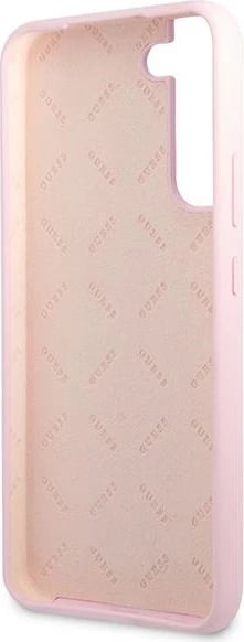 Mbështjellës Guess për Samsung Galaxy S22+, Silicone Script Metal Logo, Lavandë