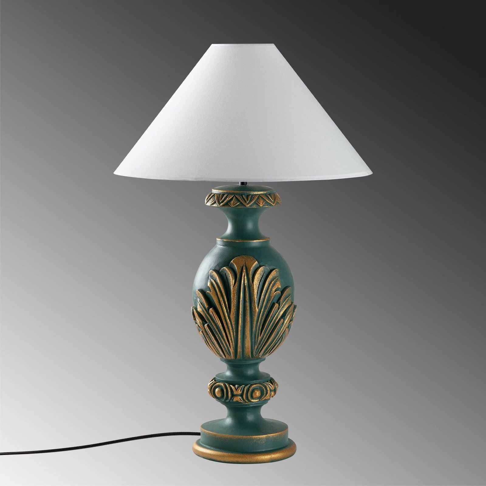 Llambë tavoline Opviq, ELEGANZE-5315, jeshile dhe e bardhë