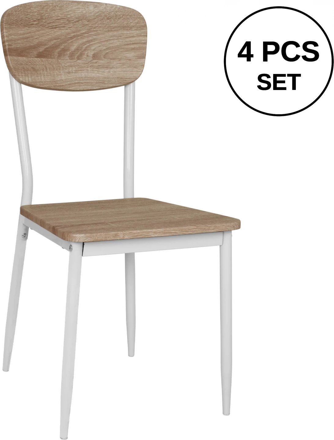 Karrige ngrënieje sonama me këmbë të bardha, FH8373.02, 39,5x49,5x87 cm, set prej 4 copë