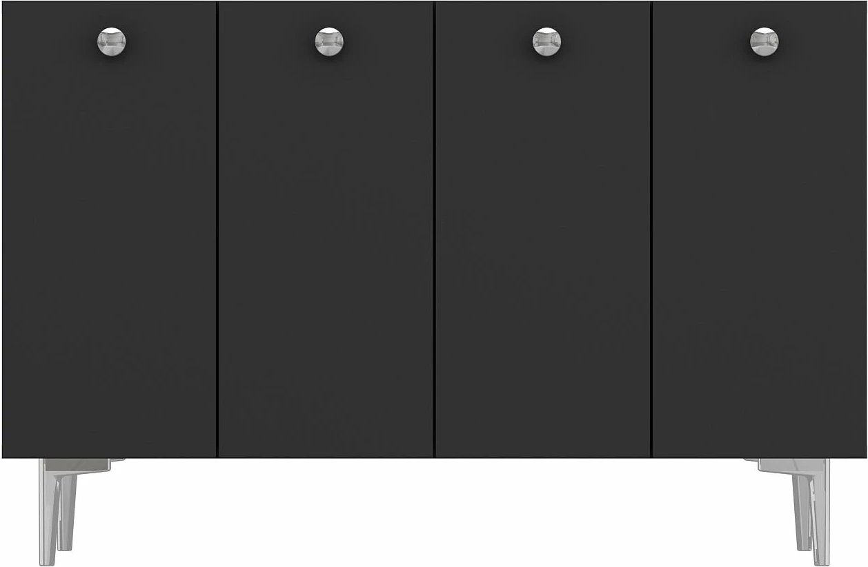 Konsol Skye Decor, ngjyrë antracit, argjend