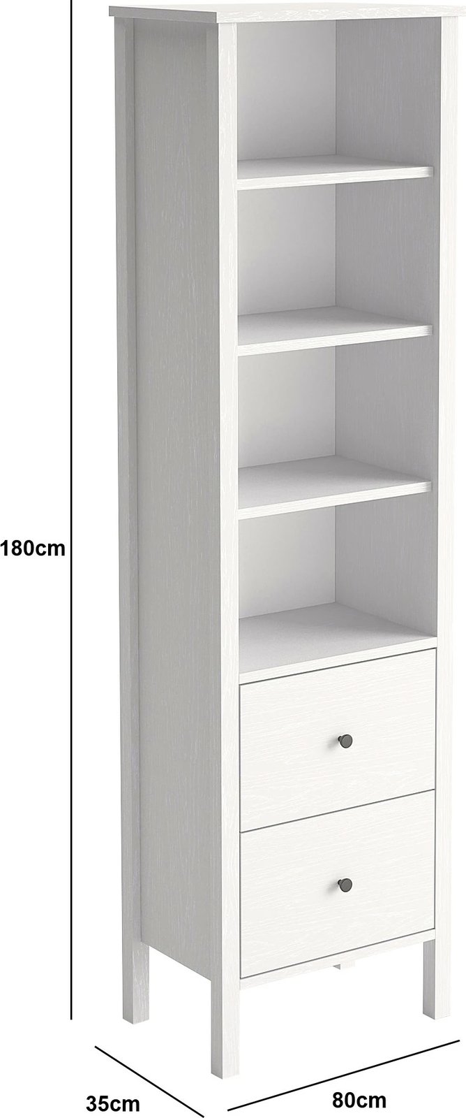 Raft librash Hanah Home, druri dhe i bardhë, FRN-10034