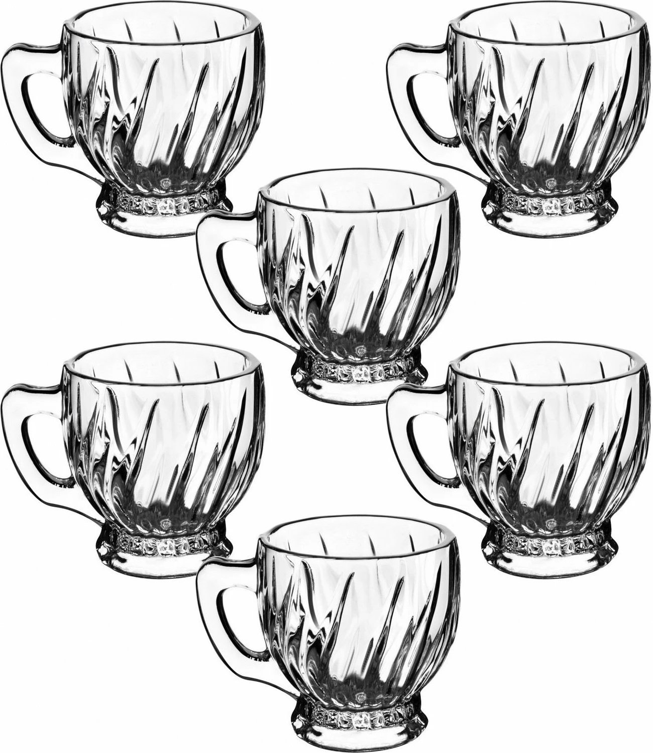 Set gotash prej qelqi (6 copë), Hermia, CP0955GCL