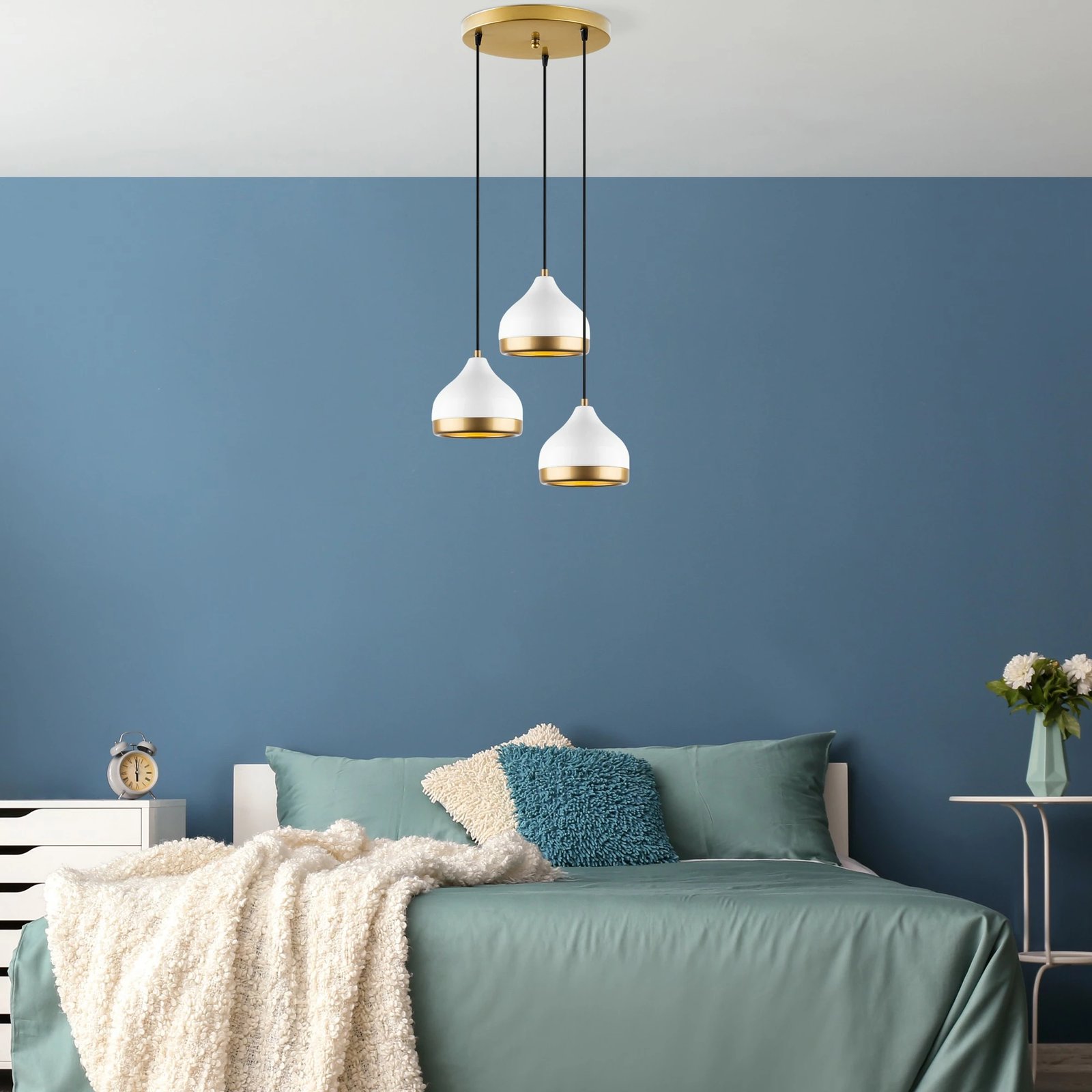 Llambë tavani Opviq, Yildo - M-6875, metalike, e bardhë