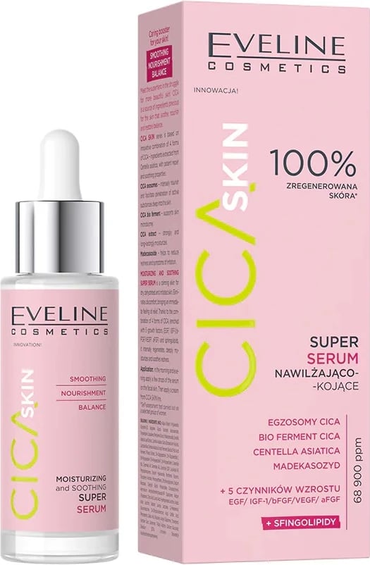 Serum për fytyrë Eveline Cosmetics Cica Skin Super Serum për femra 30ml