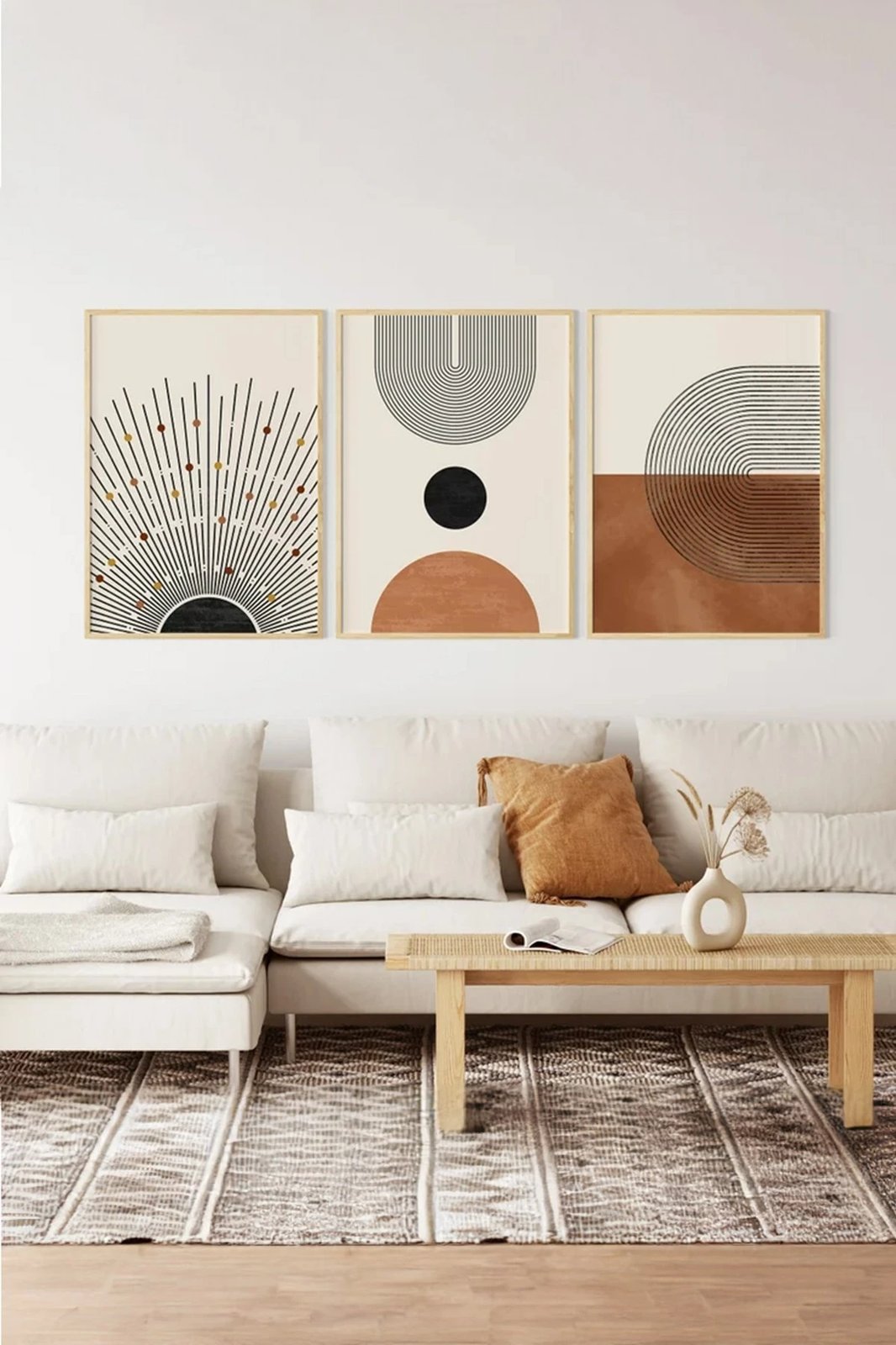 Pikturë dekorative me kornizë (3 copë), Wallity, 3Dartsohoset3