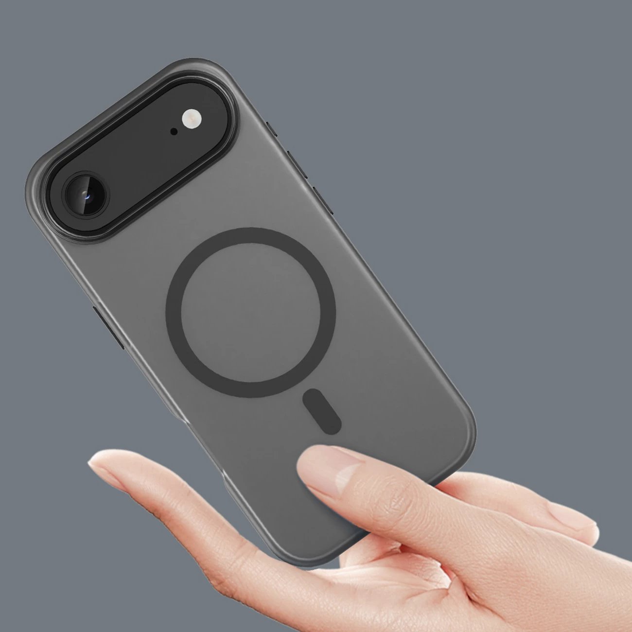 Mbështjellës Hurtel për iPhone 17 Air, MagSafe, TPU/PC, i zi (matte)