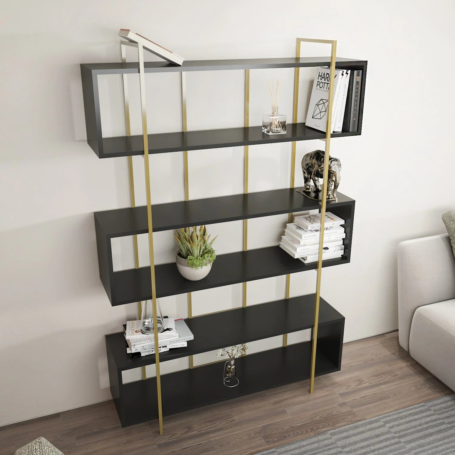 Raft librash Hanah Home, Bruti, anthracite dhe ari