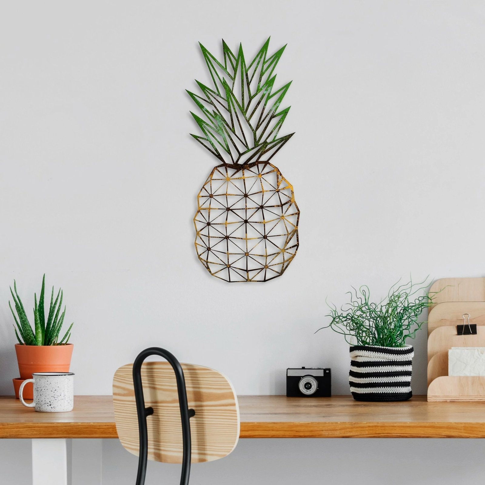 Aksesor muri dekorativ prej metali, ananas, Wallity 223