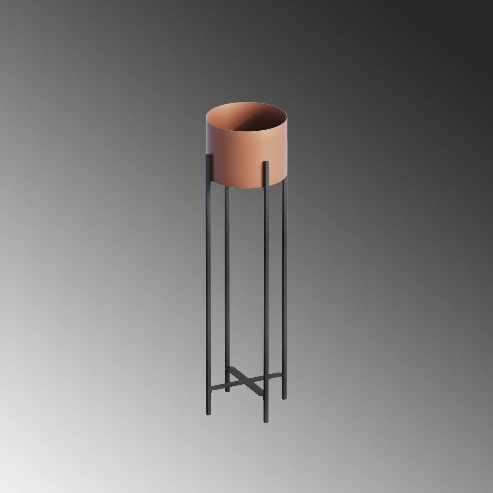 Vazo dekorative, ngjyrë e zezë dhe bakri, GED-025-B